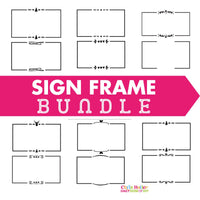 Sign Shape SVG Frames for Signs Bundle of 20+ SVGs