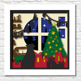 Christmas Shadowbox SVG File Bundle 3D Layered Christmas SVG