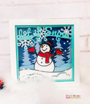 Layered Snowman Winter Scene Shadowbox SVG Cut File